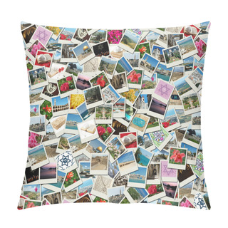 Personality  Background Colage Made Of Israel Travel Photos With Landmarks Pillow Covers