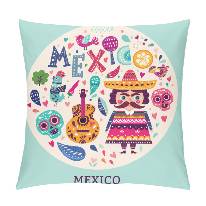 Personality  illustration about Mexico pillow covers