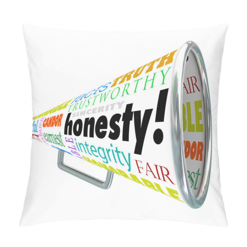 Personality  Honesty Sincerity Integrity Virtues Reputation Megaphone Bullhor Pillow Covers