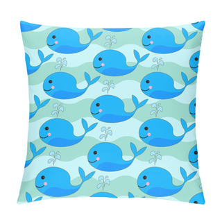 Personality  Cute Blue Whales Pillow Covers