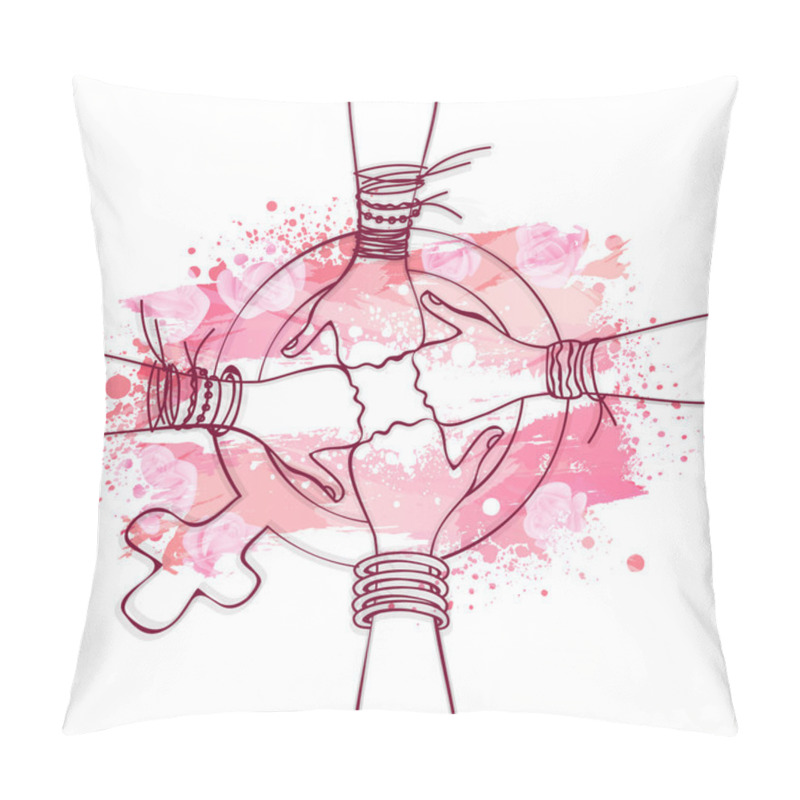 Personality  International Women's Day celebration concept. pillow covers