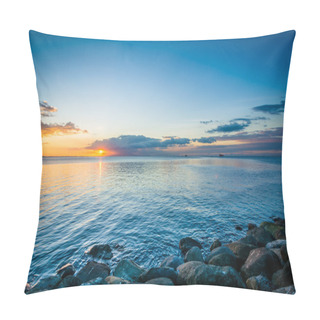 Personality  Sunset Over Manila Bay, Seen From Pasay, Metro Manila, The Phili Pillow Covers
