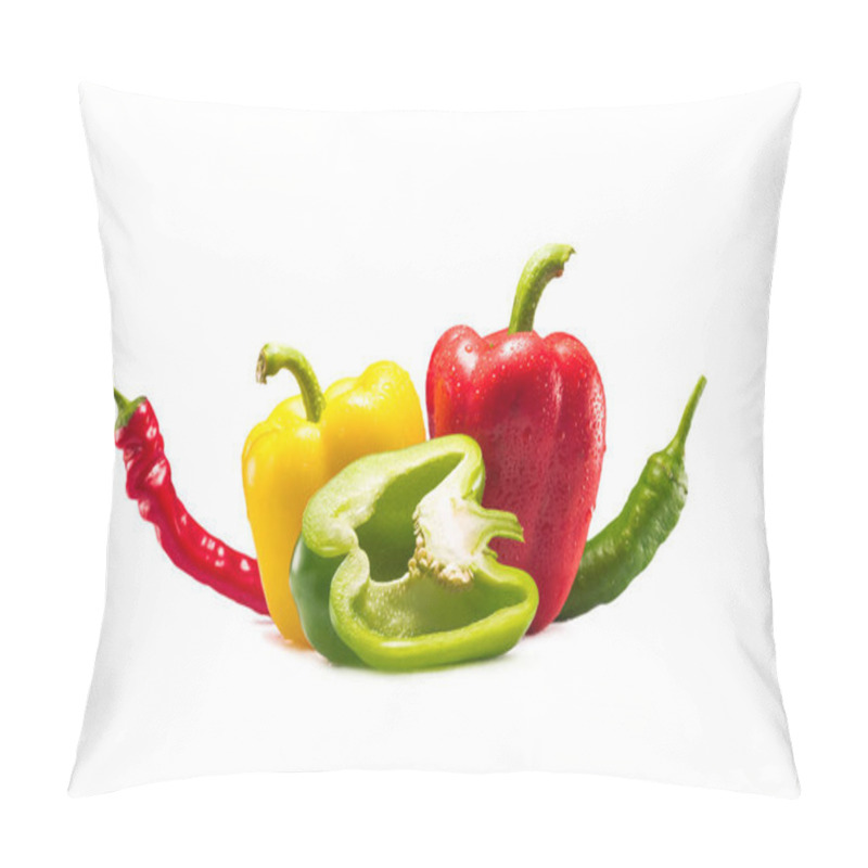 Personality  Different fresh peppers  pillow covers