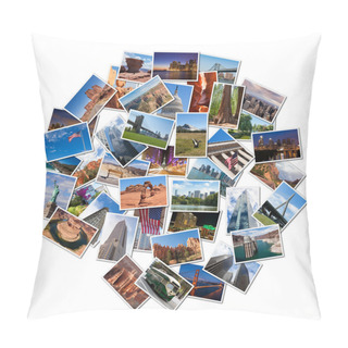Personality  USA Famous Landmarks And Landscapes Photo Collage Pillow Covers