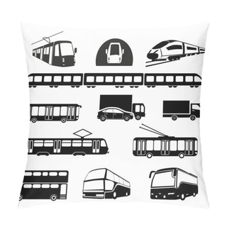 Personality  Transportation Icons Pillow Covers