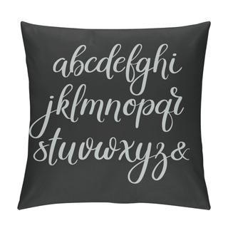 Personality  Handwritten Brush Letters. ABC. Modern Calligraphy. Hand Lettering Vector Alphabet Pillow Covers