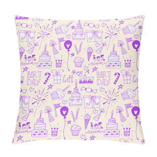 Personality  Birthday Party Seamless Pattern Pillow Covers