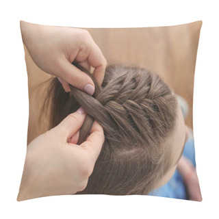 Personality  Woman With Nice Braid Hairstyle Pillow Covers