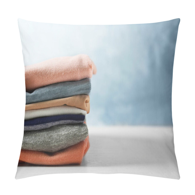 Personality  Stack of colorful clothes pillow covers