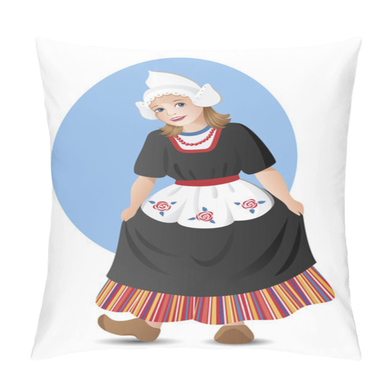 Personality  Dutch girl in national costume pillow covers