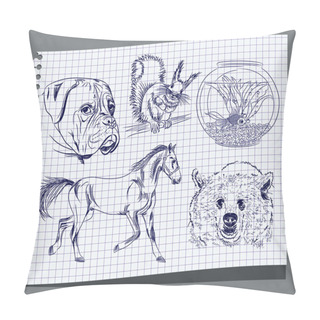 Personality  Hand Draw Animals Pillow Covers