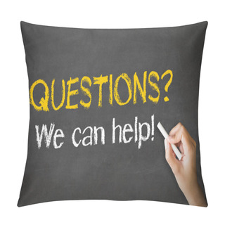 Personality  Questions, We Can Help Chalk Illustration Pillow Covers