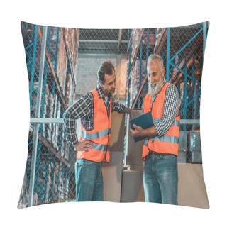 Personality  Warehouse Workers With Clipboard  Pillow Covers