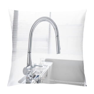 Personality  Stainless Steel Faucet In White Kitchen Pillow Covers