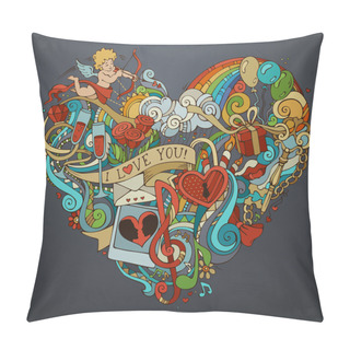 Personality  Background With Hand-drawn Elements. Pillow Covers