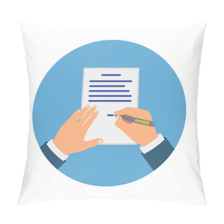 Personality  Colored Cartooned Hand Signing Contract Pillow Covers