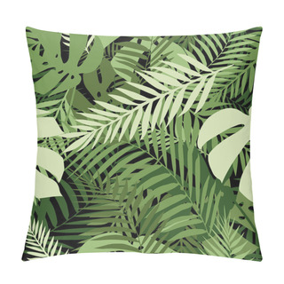 Personality  Seamless Tropical Pattern With Palm Leaves. Pillow Covers