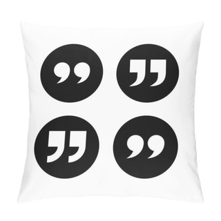 Personality  Quote Icons Set. Quote Sign Icon. Quotation Mark Symbol Pillow Covers