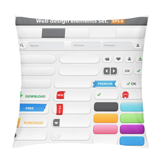 Personality  Web Design Elements Set Pillow Covers