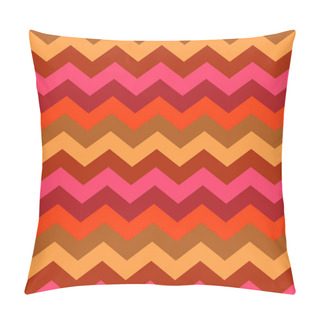 Personality  Abstract Background With Horizontal Zigzag Lines. Vector. Pillow Covers