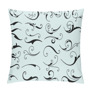 Personality  Set Of Calligraphic Swashes And Flourishes Pillow Covers