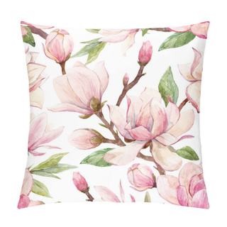 Personality  Watercolor Magnolia Floral Vector Pattern Pillow Covers