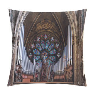 Personality  Pipe Organ In Saint Catharine Church. Eindhoven, Netherlands Pillow Covers