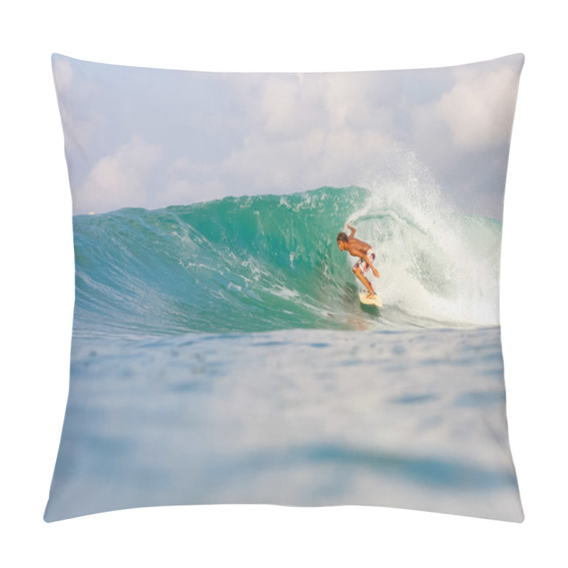 Personality  Surfing a Wave pillow covers