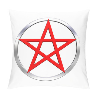 Personality  Pentagram Isolated On White Pillow Covers