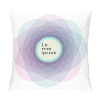 Personality  Abstract Oval Pink Blue Overlap Flower Pillow Covers
