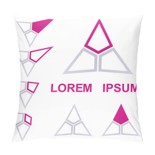 Personality  Triangle Logo Design Set Pillow Covers