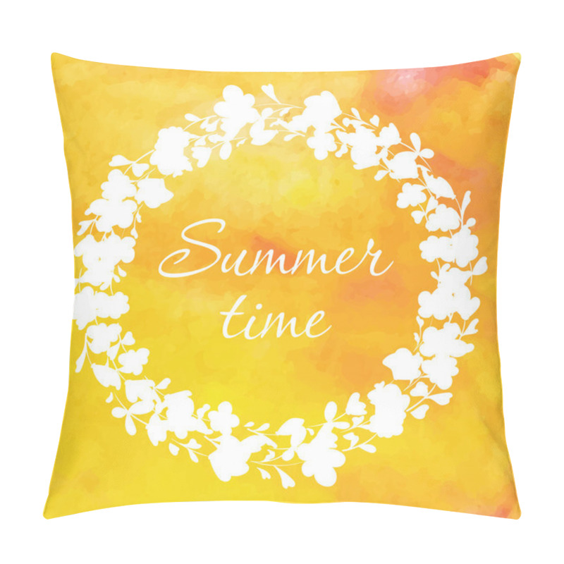 Personality  Card with summer wreath. pillow covers
