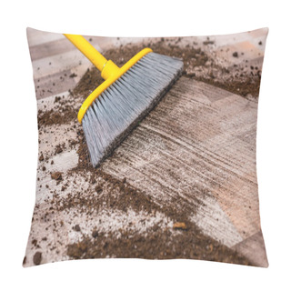 Personality  Broom Sweeping Floor Pillow Covers