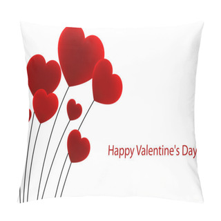 Personality  Bouquet Of Flowers In A Heart Shaped. Vector Illustration. Pillow Covers