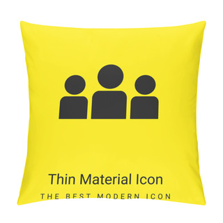 Personality  About Us Minimal Bright Yellow Material Icon Pillow Covers