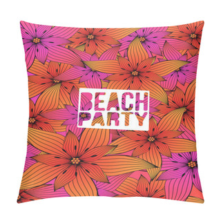 Personality  Tropical Flower Background - Vector Illustration Pillow Covers