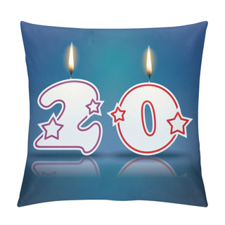 Personality  Birthday Candle Number 20 Pillow Covers