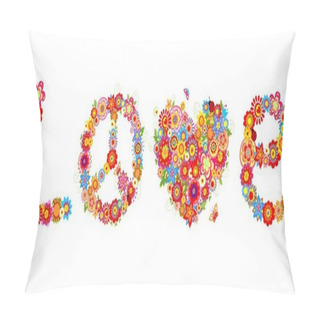 Personality  Hippie Print With Colorful Flowers Pillow Covers