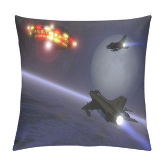 Personality  Ufo Alien And Interceptors Pillow Covers