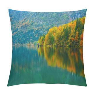 Personality  Breathtaking Scenery Of Mountains, Forests And Lake With Colorful Reflections. Bohinj Lake, Slovenia, Europe. Triglav National Park. Pillow Covers