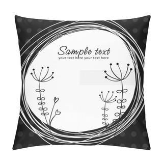 Personality  Cute Sketch Flower Retro Postcard Pillow Covers