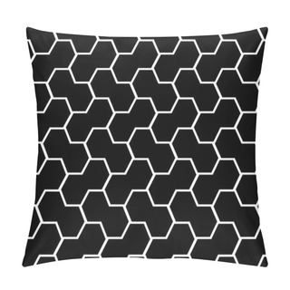 Personality  Design Seamless Monochrome Hexagon Geometric Pattern Pillow Covers