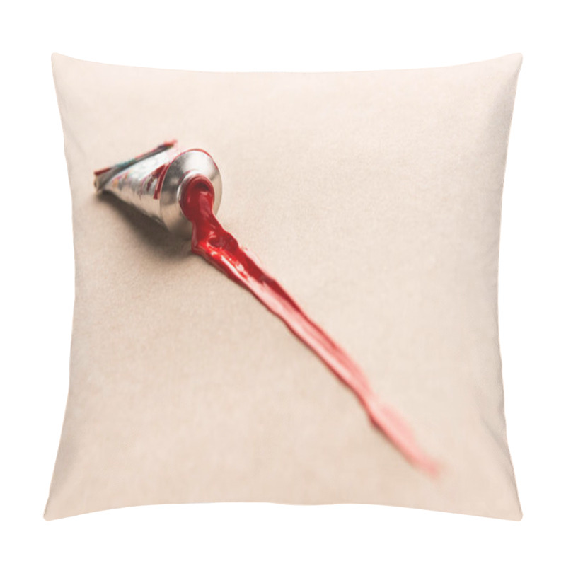 Personality  red paint tube  pillow covers