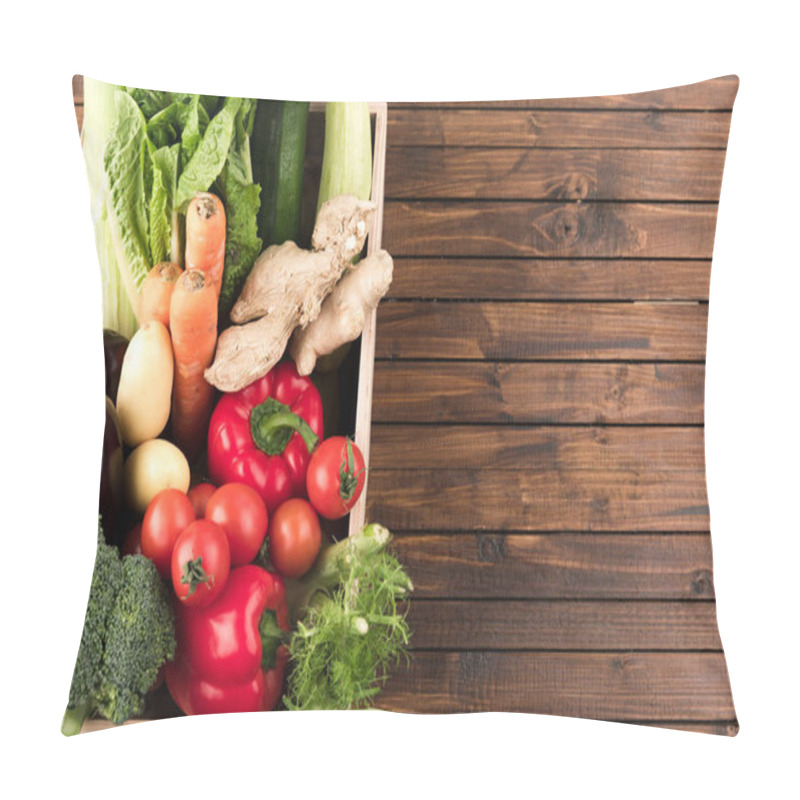 Personality  fresh seasonal vegetables in box pillow covers