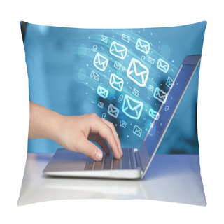 Personality  Concept Of Sending E-mails Pillow Covers