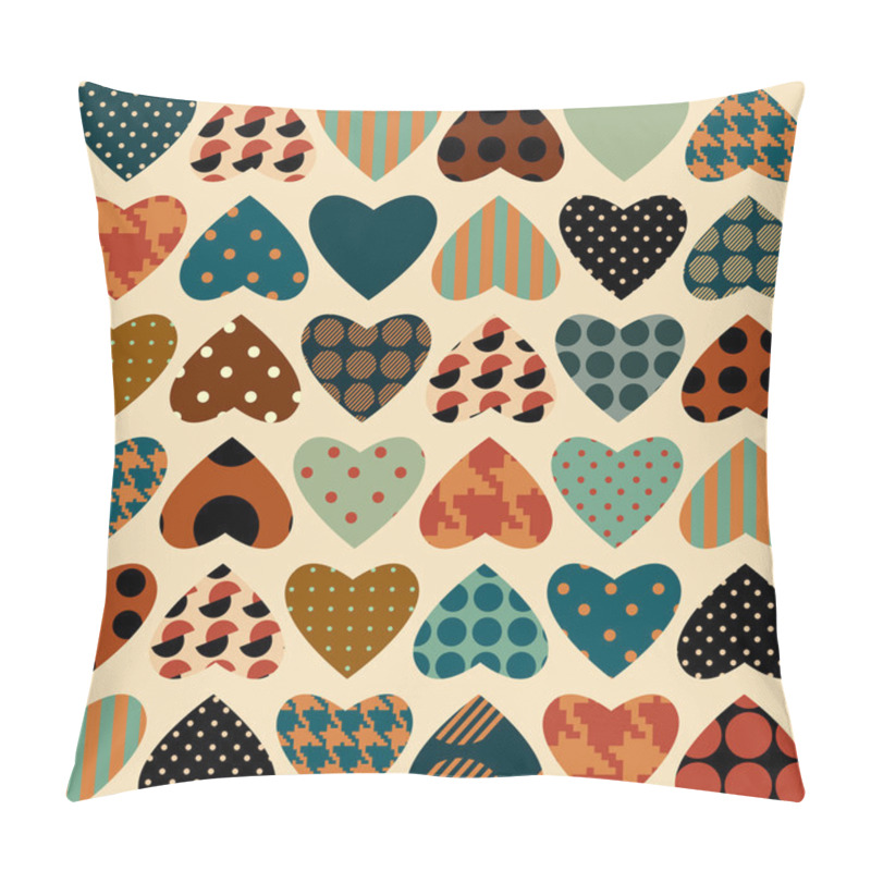Personality  retro hearts pattern pillow covers
