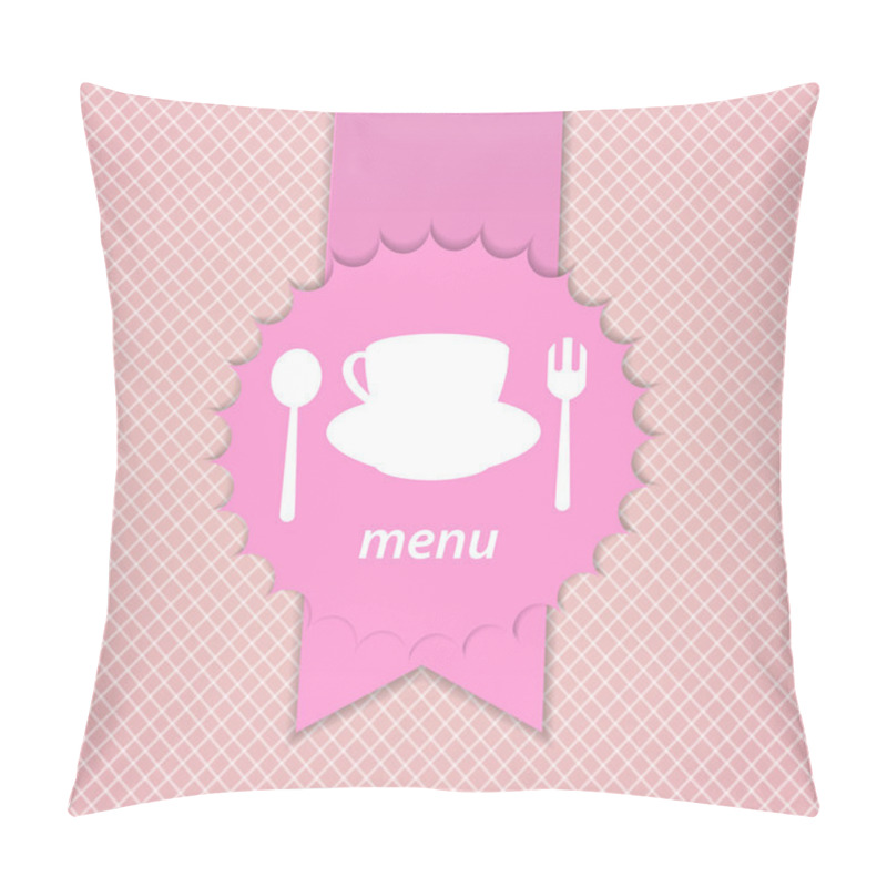 Personality  Pink frame menu design template pillow covers