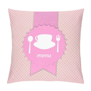Personality  Pink Frame Menu Design Template Pillow Covers