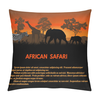 Personality  African Safari Poster Pillow Covers
