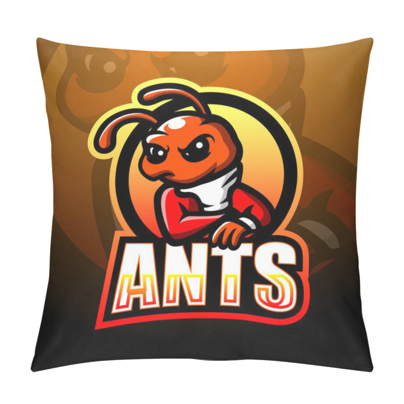 Personality  Vector illustration of Ants mascot esport logo design pillow covers